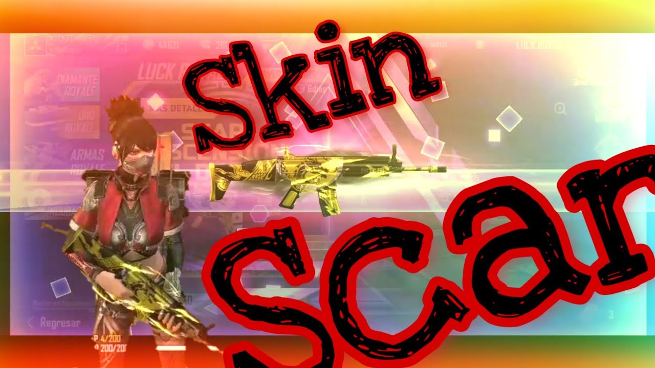 #freefire probando nueva skin de la scar - YouTube