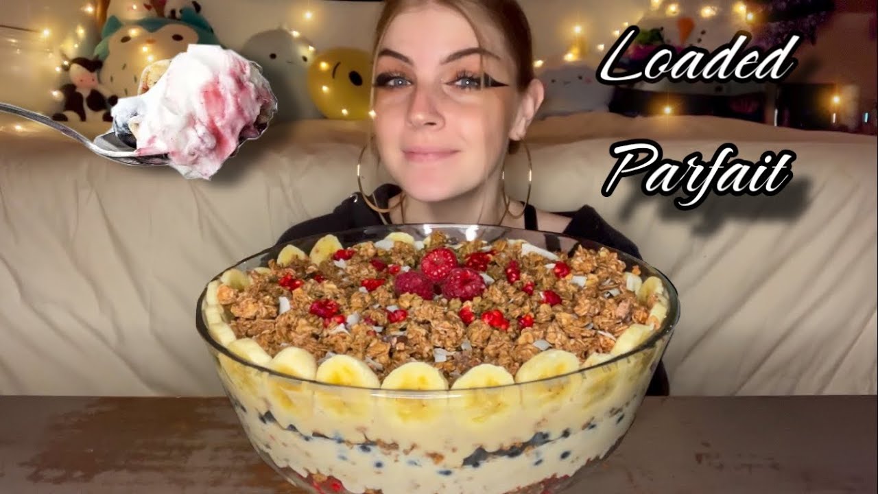 HUGE LOADED PARFAIT! (Vegan) (No Talking)