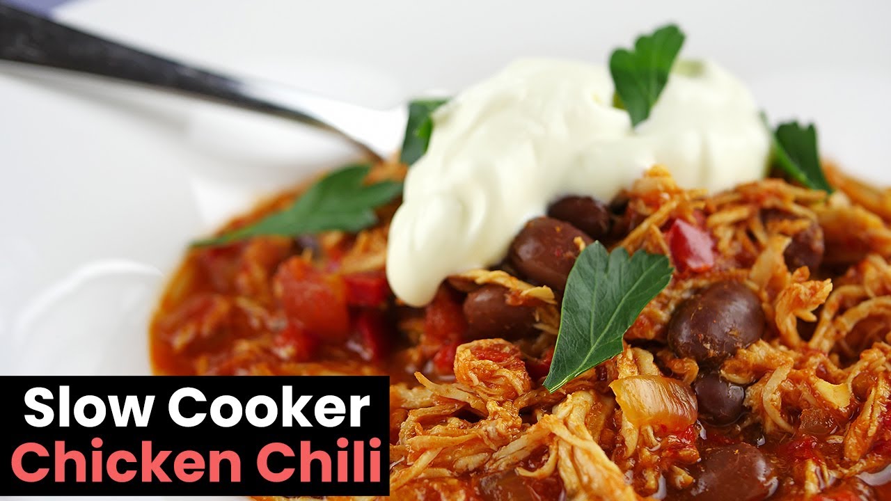 Slow Cooker Chicken Chili YouTube