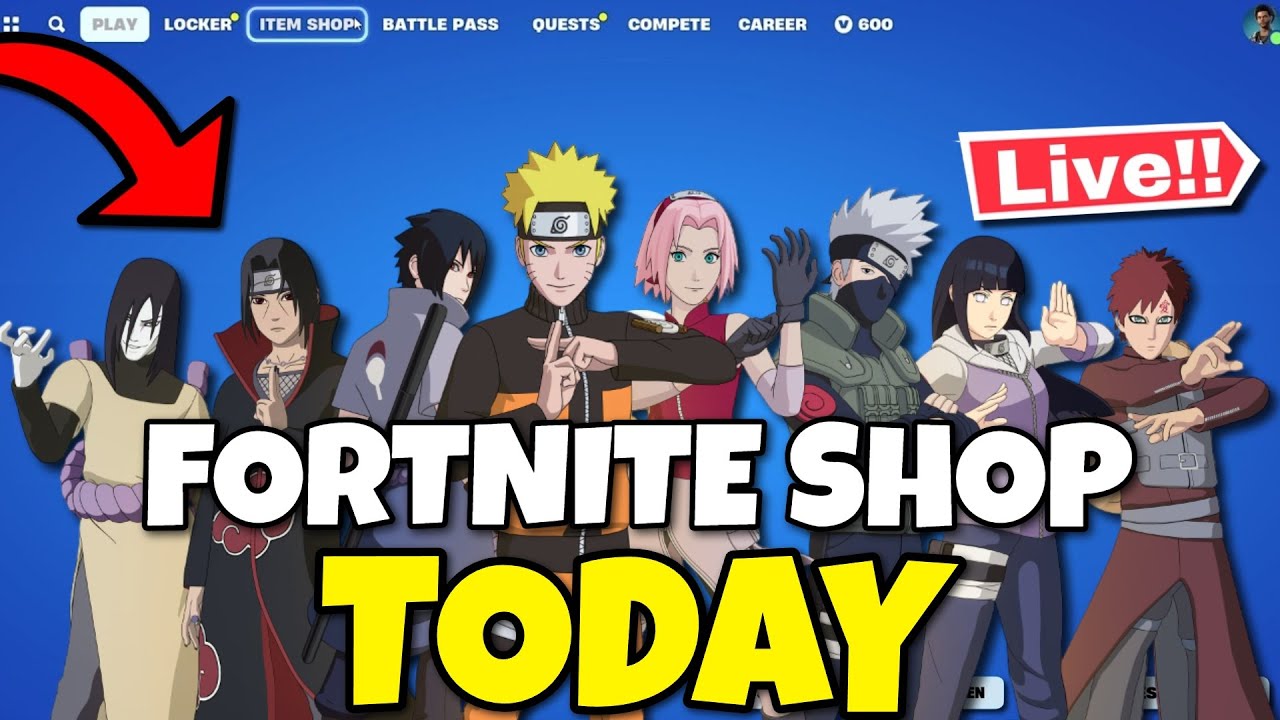 🔴 Fortnite CHAPTER 7 NARUTO SKINS ITEM SHOP OUT NOW November 30! (Chapter 7)