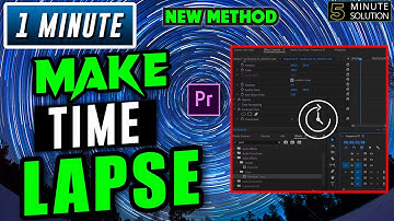 How to make time lapse video premiere pro 2024