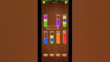 "Sorted to perfection!" 🎨✨💦 #WaterSortPuzzle #ColorSortGame #level41