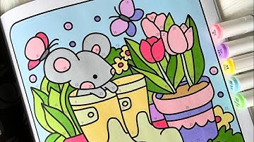 Garden Life Color by Number Coloring Book | Sachin Sachdeva | Flip Through & LOTS of completed pages