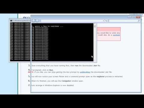 How to Disable Auto Arrange in Windows