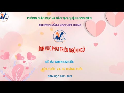Video Nhận biết tập nói: Cái cốc: Nhà trẻ - youtube