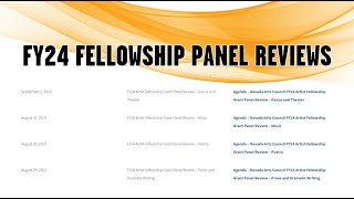 FY24 Fellowship Panel Review - Literary Prose + Dramatic Writing
