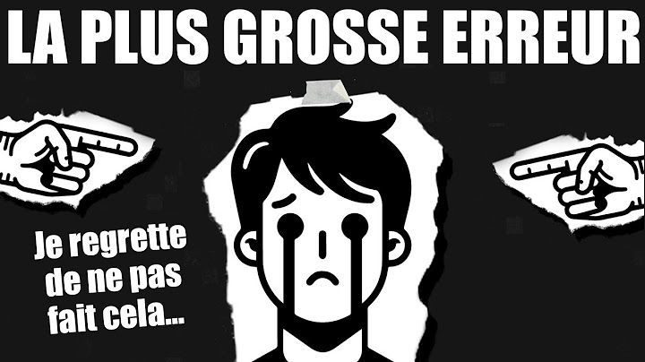 La Plus Grosse ERREUR des 20-29 Ans