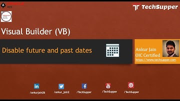 Disable future and past date in Oracle Visual Builder | Oracle VBCS | OIC  #oic #oraclecloud