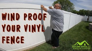 Wind Proof a Vinyl Fence