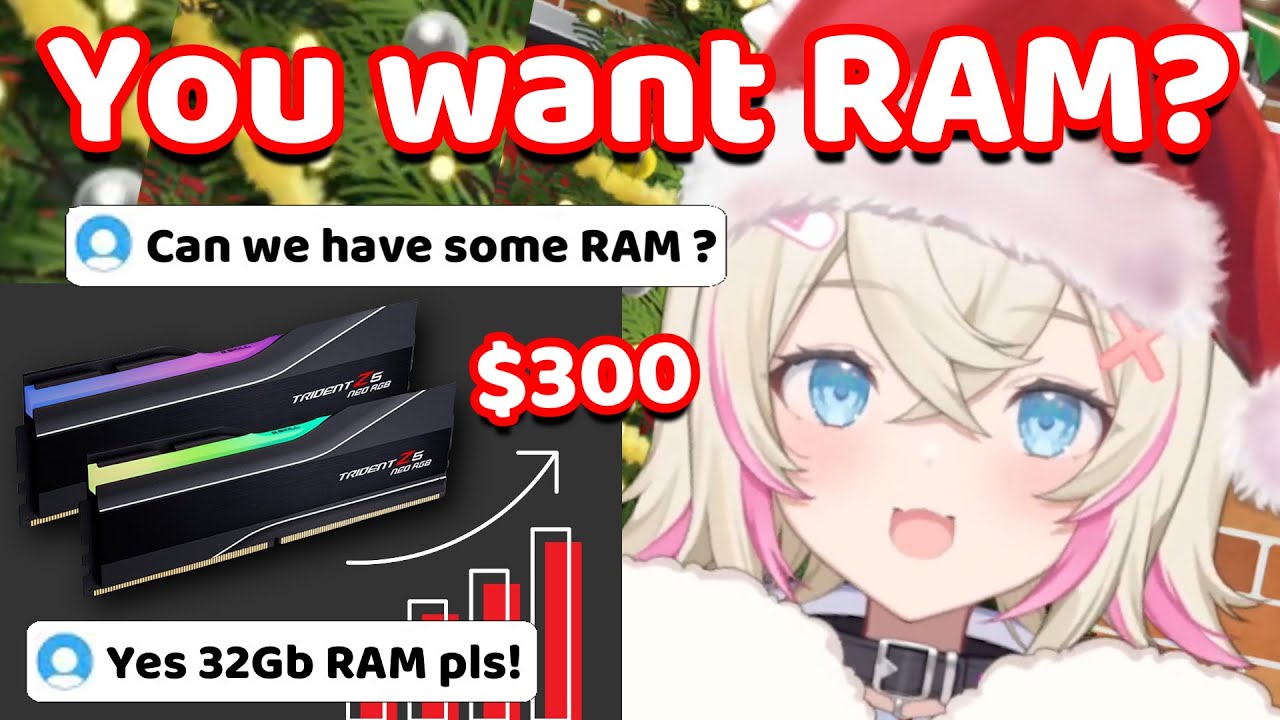 When you ask Mococo Santa for some RAM in 2025 (Hololive)