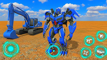 Excavator Robot transformers: Mech Multiple Transform Game - Android Gameplay