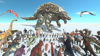 ANGUIRUS (Mod) VS EVERY UNIT DINOSAURS (New Map Death Run) - Animal Revolt Battle Simulator