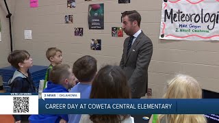 Mike Grogan at Coweta Central Elementary Career Day