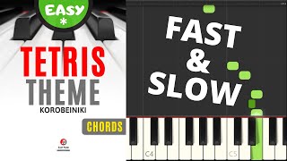 Tetris Theme I Korobeiniki I Easy Piano Sheet Music for Beginners Adults Kids I Simplest Version