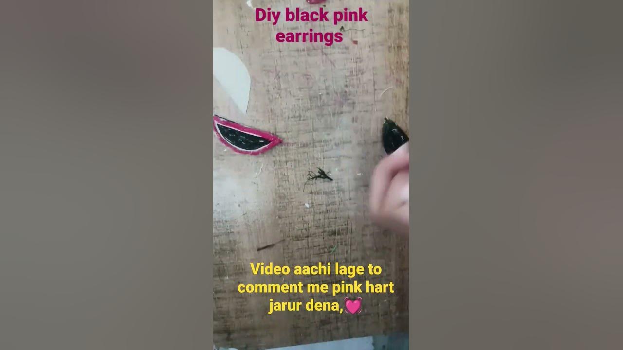 diy black pink earrings 💓#shorst #youtubeshorts #diy #blackpink # ...