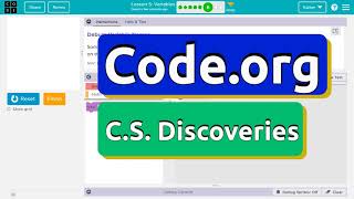 Code.org Lesson 5.6B Variables | Tutorial with Answers | Unit 3 C.S. Discoveries