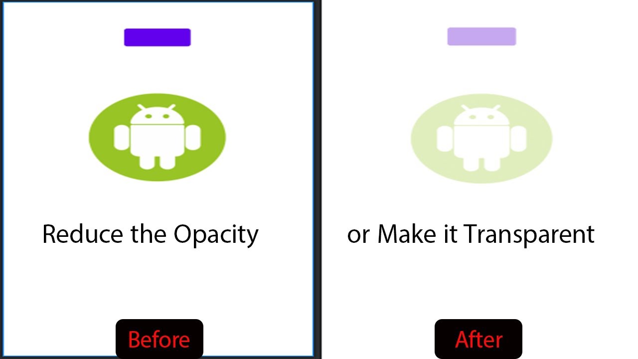 How To Reduce The Opacity Or Make Tranparent Of Imageview Or Button In Andrio Studio