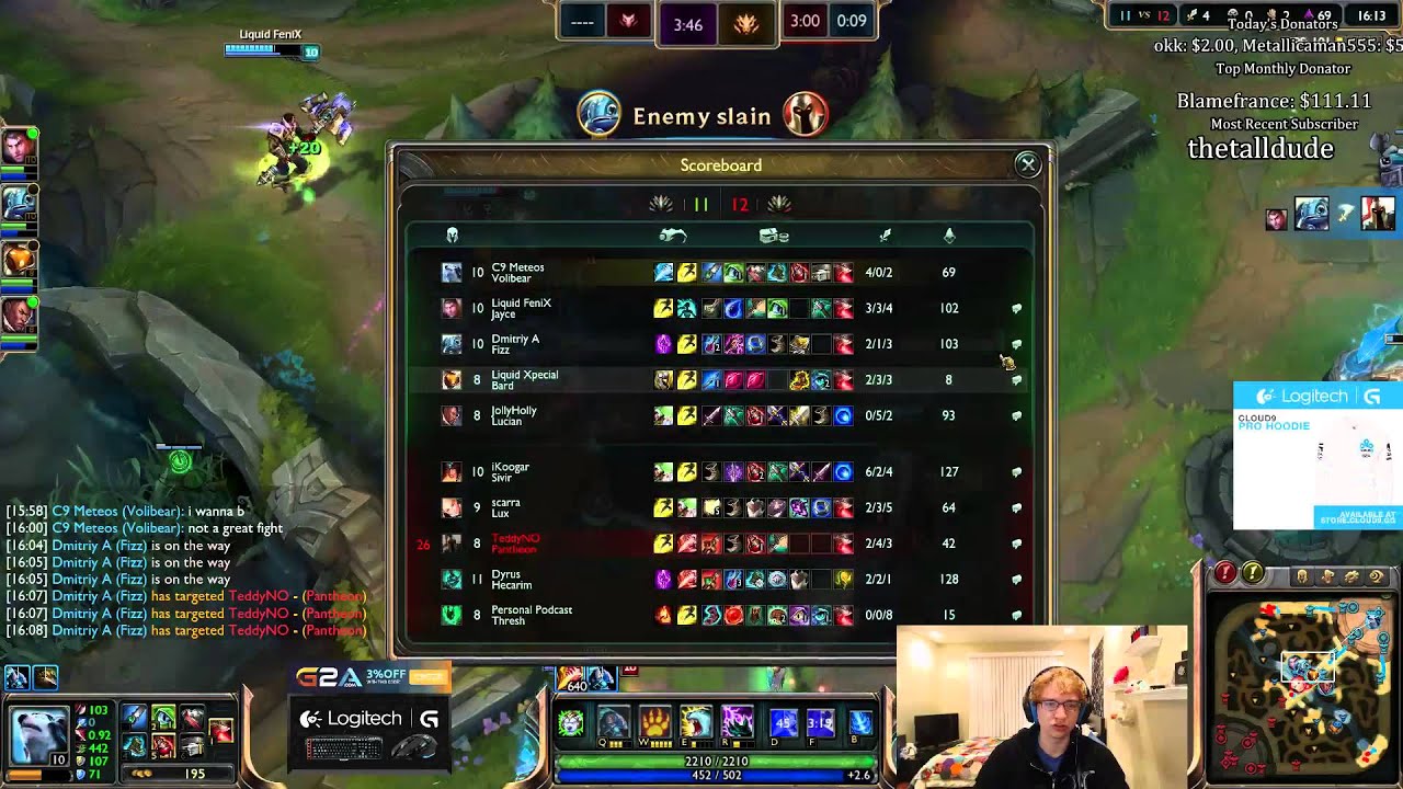 Meteos - Volibear vs Pantheon Jungle - League of Legends Gameplay - YouTube