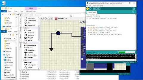 Simulasi lampu LED Arduino dengan SIMULIDE