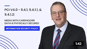 PCI v4.0 - 9.4.1, 9.4.1.1, & 9.4.1.2: Media with Cardholder Data Is Physically Secured