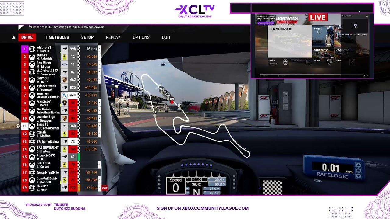 XCL_TV Live Race Broadcast: Spa 45min Amateur Race
