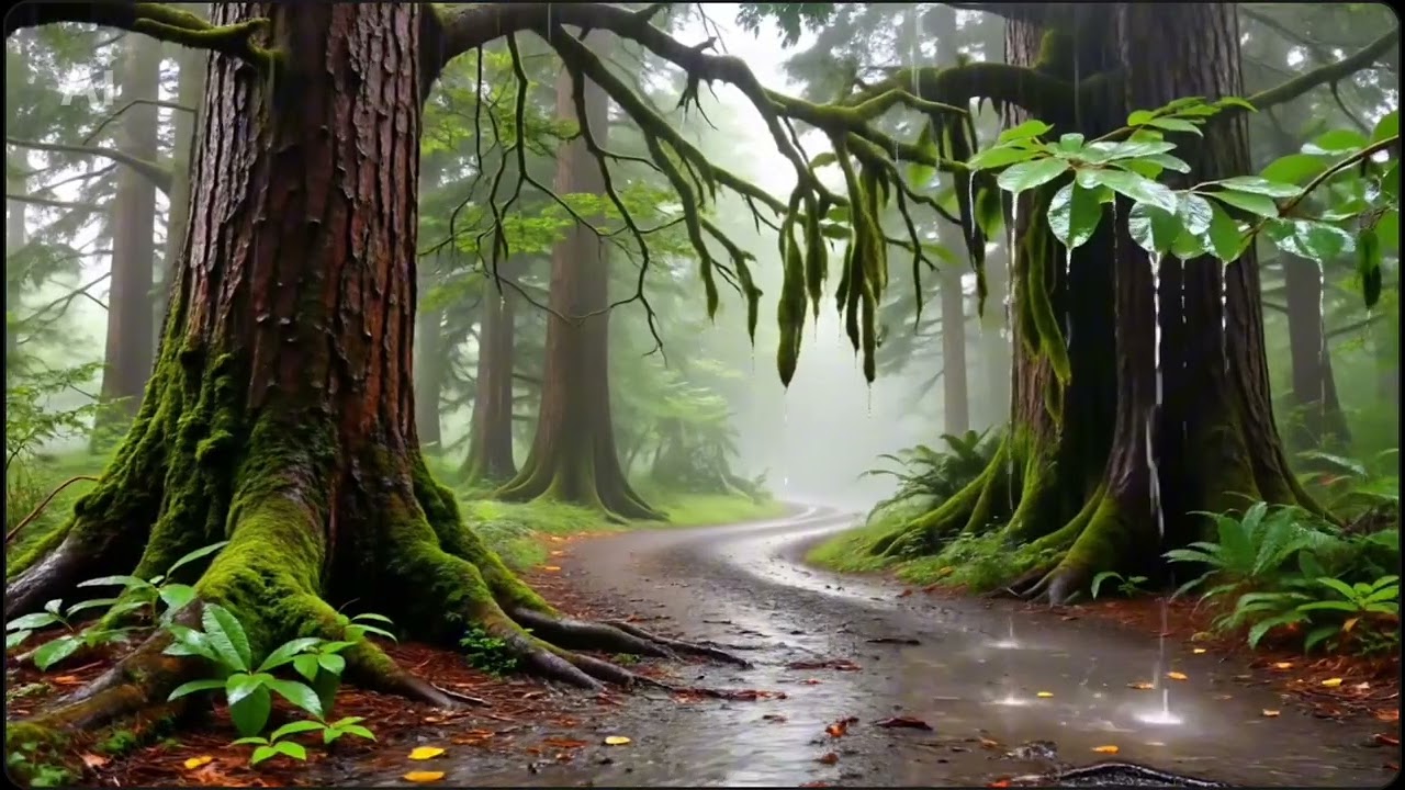 Forest Rain Sounds for Deep Sleep 🌲 Relaxing Nature Sounds, Rain in the Woods, Stress Relief