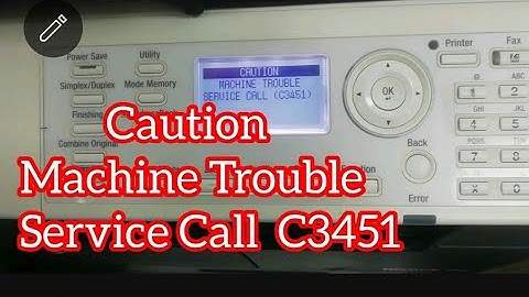 Service Call C3451 Bizhub 266