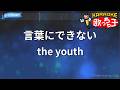 【カラオケ】言葉にできない/the youth