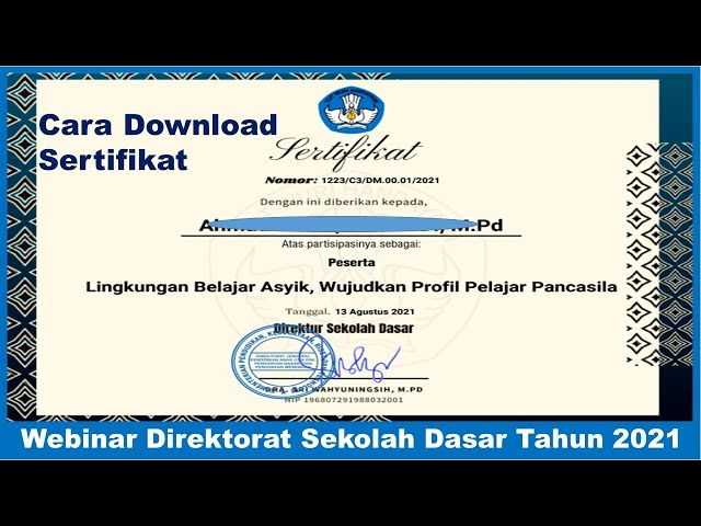 CARA DOWNLOAD SERTIFIKAT WEBINAR DIREKTORAT SEKOLAH DASAR class=