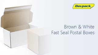 Brown White Fast Seal Postal Boxes Davpack