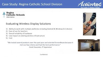 Wireless Display Untethers Teachers At Regina Catholic Schools