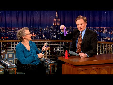 Sue Johanson Teaches Conan & Ray Romano About Sex Toys - "Late Night With Conan O'Brien"