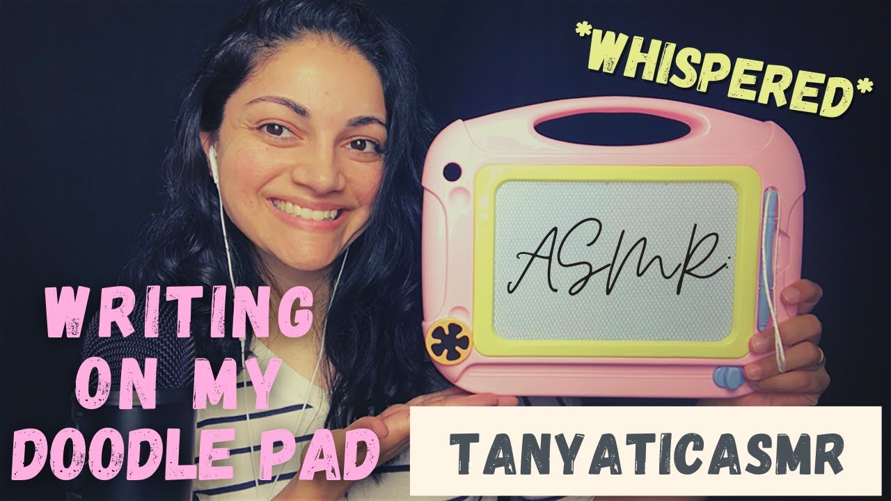 ASMR Writing On My Doodle Pad 📝 | Random ~ Writing Sounds ~ Whispers ~ Triggers