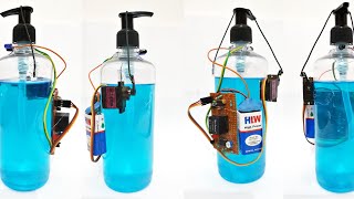 How to make Touchless sanitizer dispenser using Servo Motor and 555 timer IC