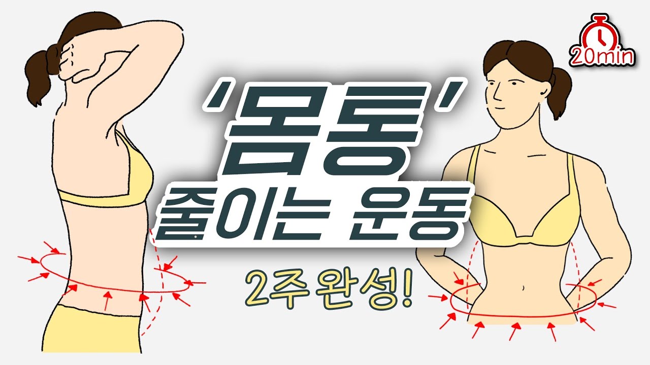 20분, 몸통줄이는 운동법 (자연 코르셋) 2주만 따라 해보세요! #초보 #출산후