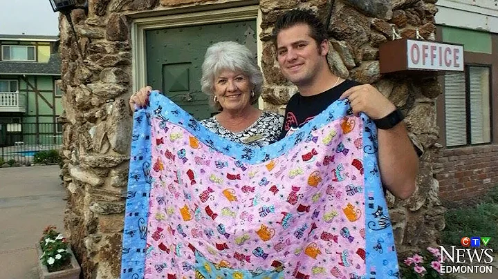 Runner foots it to L.A. to bring special blanket t...