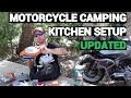 Motorcycle Camping Kitchen Gear Setup Updated 2018