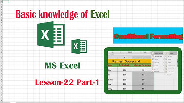 MS Excel for Beginners- Lesson 22 || हिंदी में सीखें || Conditional Formatting In MS Excel Part-1