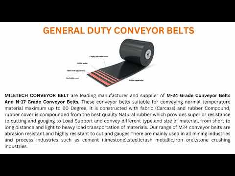 GENERAL DUTY CONVEYOR BELT   MILETECH CONVEYOR BELT