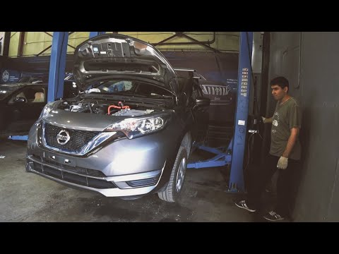 ТО Nissan Note e-POWER : масло в ДВС, Редукторе. Все фильтра. Пробег 109 900 км