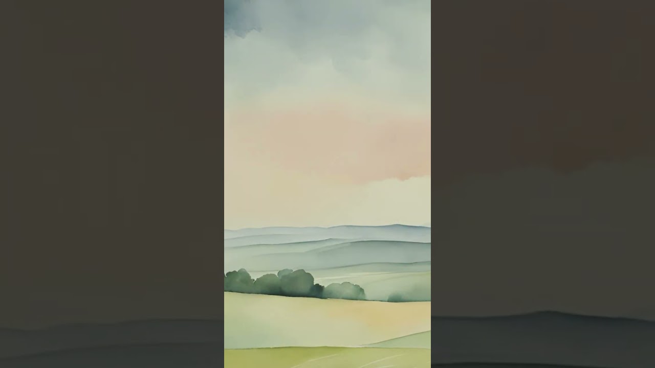 Green Countryside Landscape – Minimalist Frame TV Art 4K Wall Decor by EcoArtLab