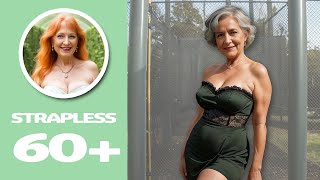 Tammy Going Strapless | Natural Older Women Baring their Naked Shoulders