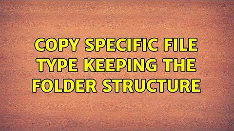 Unix & Linux: Copy specific file type keeping the folder structure (7 Solutions!!)