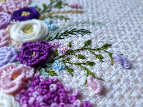 Урок вышивки 2 (ветви) - Embroidery tutorial 2 (branches)