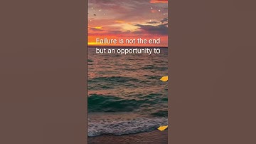 Learn from Failure - The First Step to Success