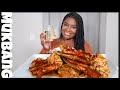 GIANT DUNGENESS CRAB LEGS + SEAFOOD BOIL MUKBANG | STORY TIME