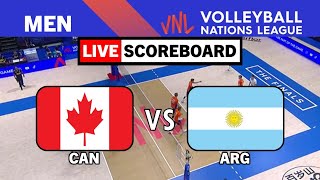 VNL Live | CANADA vs ARGENTINA  | Volleyball Nations League MEN LIVE Scoreboard screenshot 4