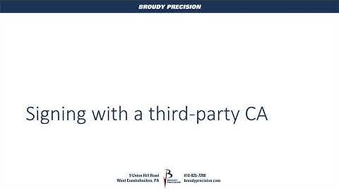 Certificates & Niagara - Signing with a third-party CA