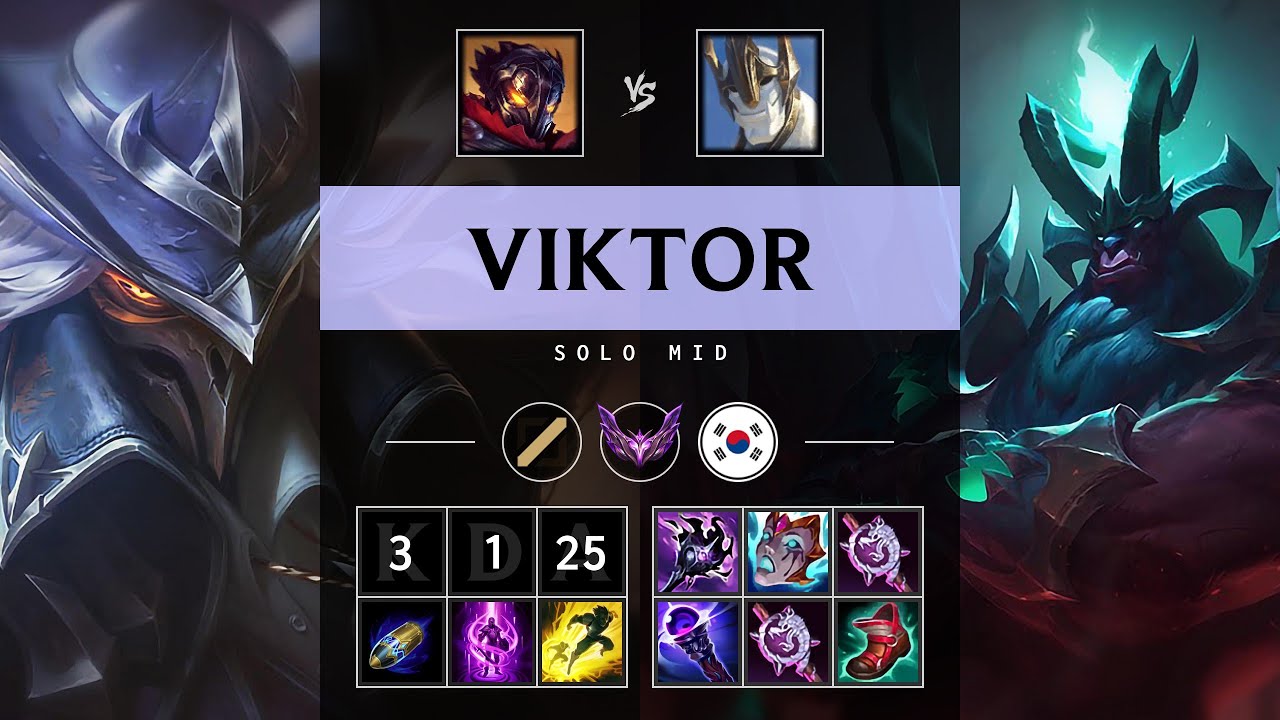 Viktor Mid vs Galio: Killing spree - KR Master Patch 14.23