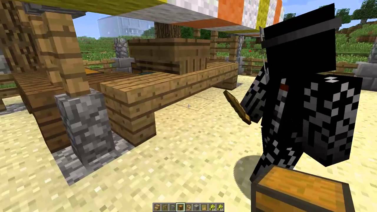 Minecraft tuto : construction d un marché médiéval à 2 ! - YouTube